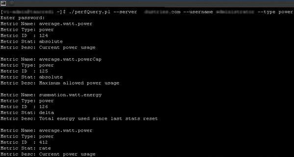 Power Consumption ESX