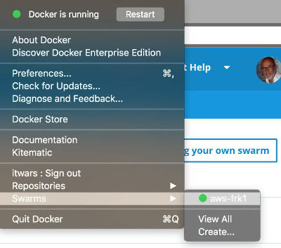 docker 4 mac CE swarm cloud